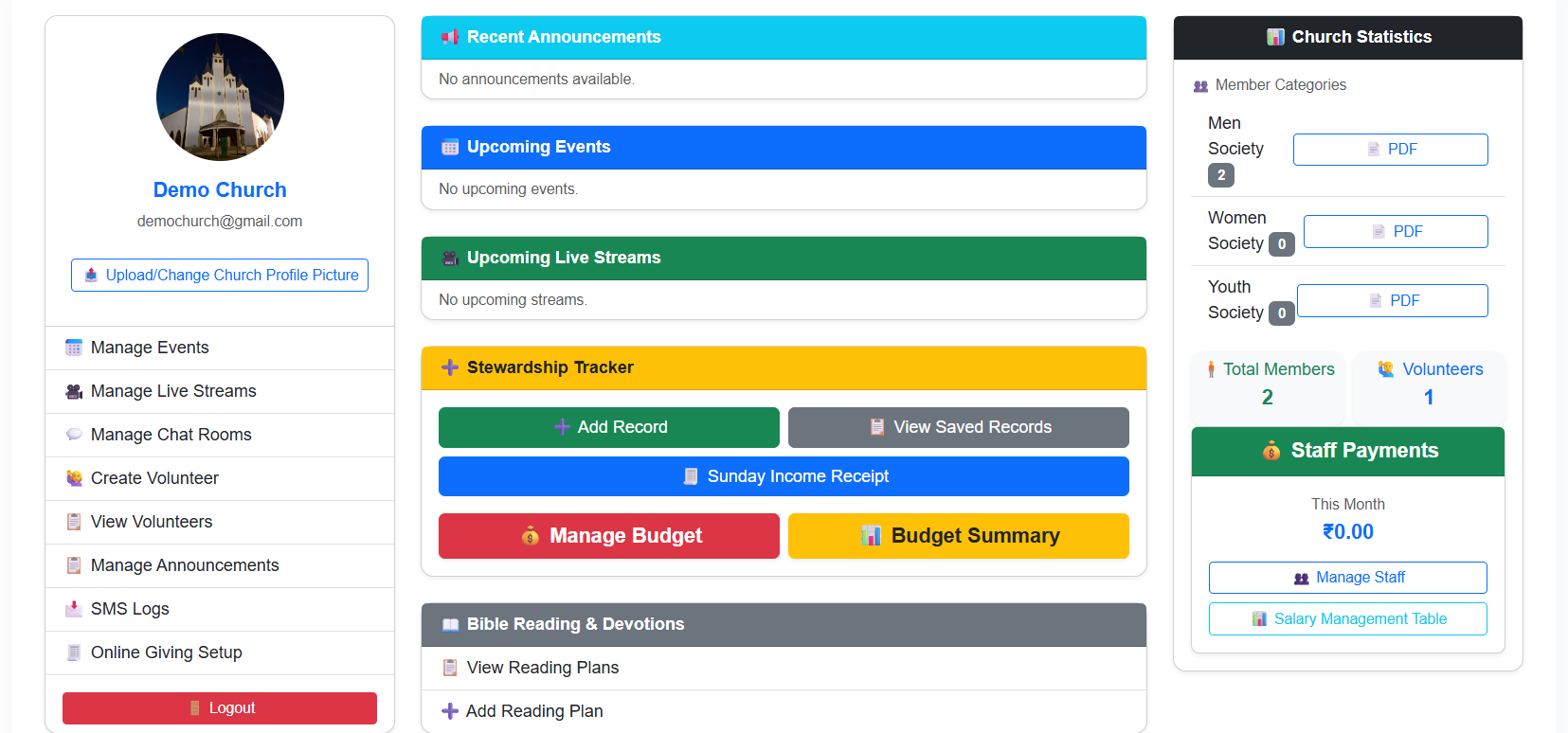 Stewardship Tracker